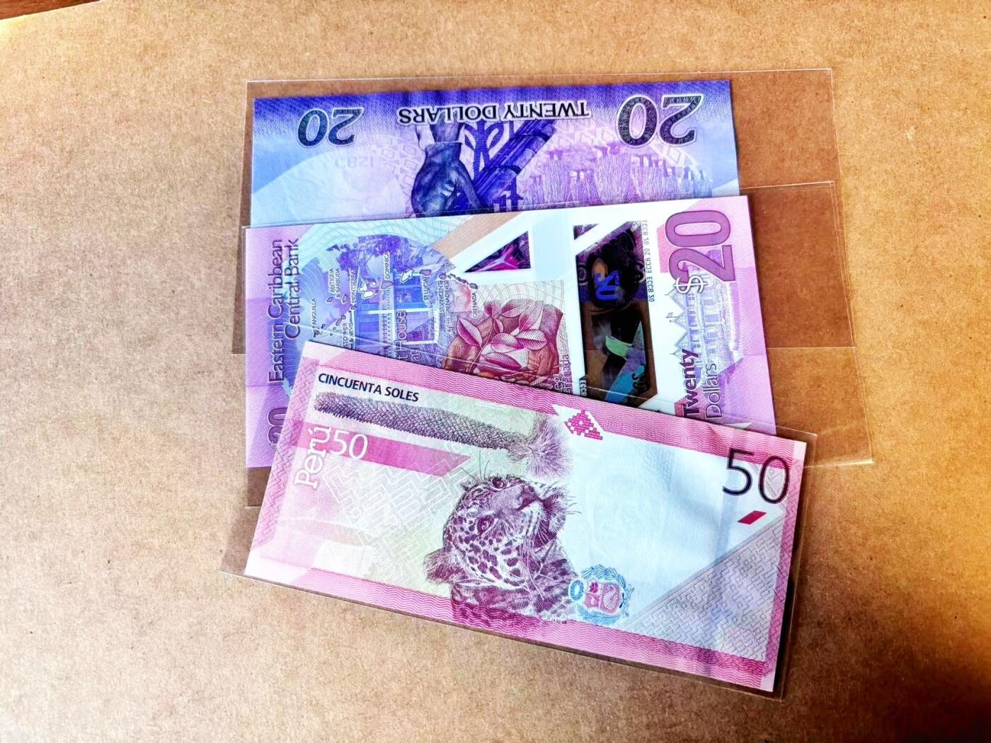 【Blue Auction】世界纸币精拍第765期——18级TOP拍卖/信誉/品质/专业/高效💫 【一组3张含AA冠及无47】东加勒比、所罗门群岛、秘鲁纸币一组 全新UNC