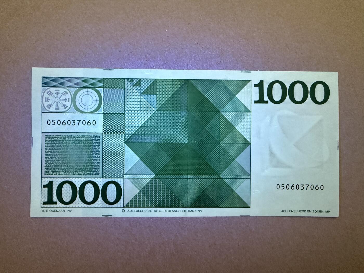 《艾美收藏》第225期-12.15周日外币精选场 荷兰1000盾 UNC 1972年 人像版斯宾诺莎 无4 汇率人民币4000元