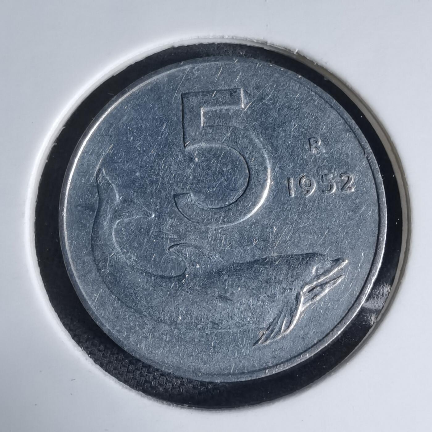 沼泽如烟--第941场 意大利1952年5里拉