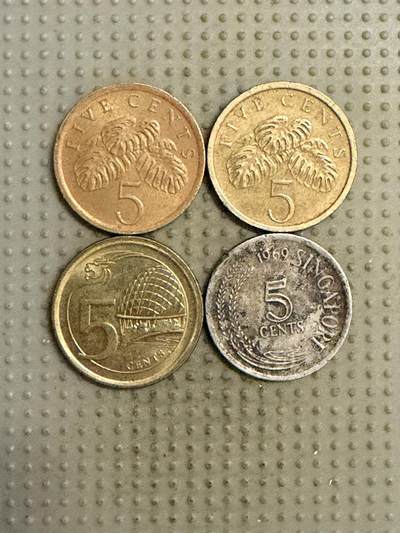 2025年第141场各国散币拍卖（总第141场） - 新加坡5分4枚