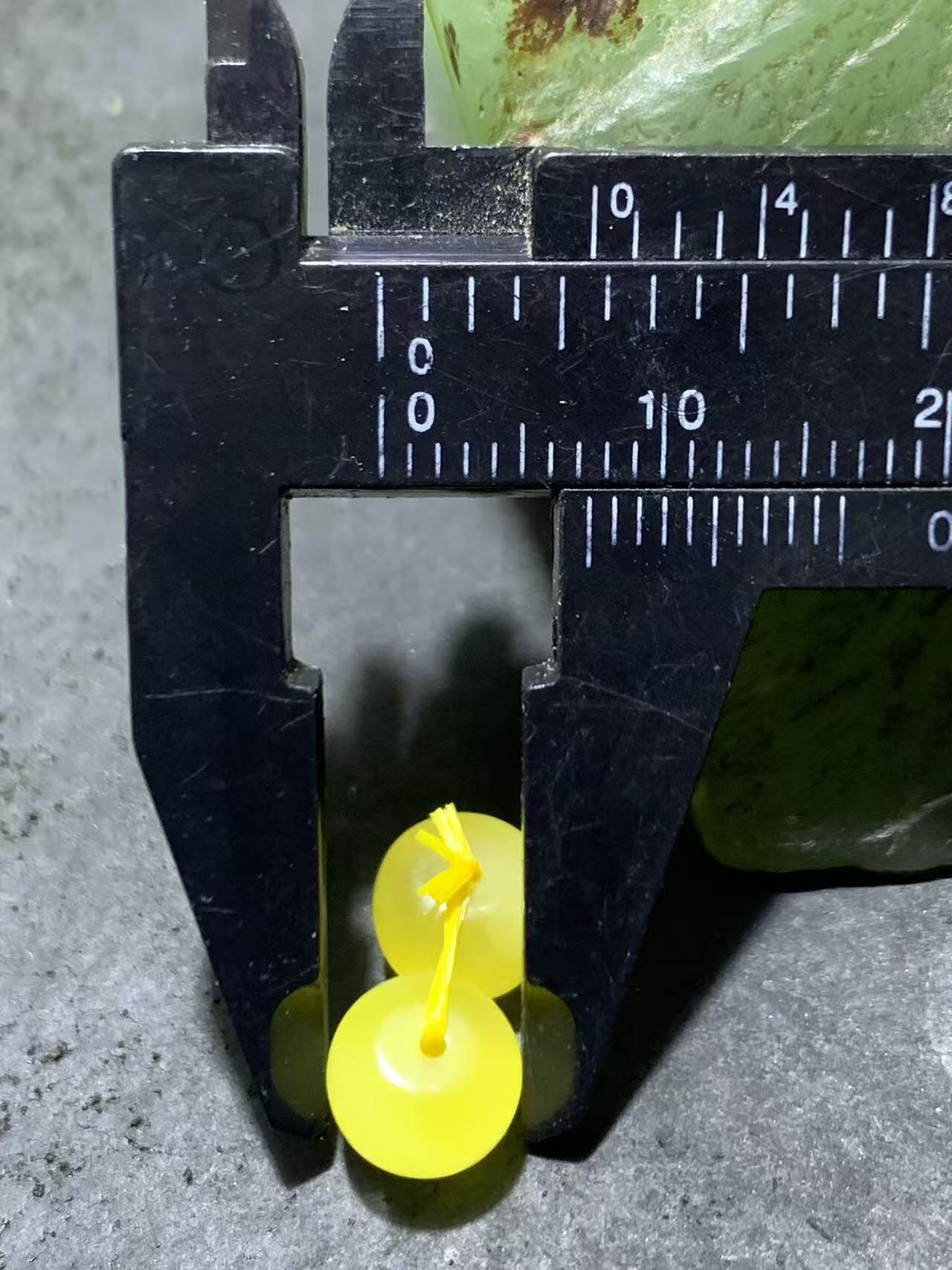 天然俄料原矿蜜蜡小尺寸老形桶珠腰珠两颗