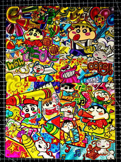 琦卡当当铺～第26期★★各种小漏~支持寄存★★~【9点40结束】扫码加群抽[包邮券]~ - 奇点卡牌 盲包卡 粗闪 蜡笔小新   4张