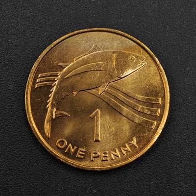 【淘币小摊】实时拍第八百三十三拍   散币场   满百包邮可预留二周 每周一统一发货   - 圣赫勒拿1984年金枪鱼1便士铜币