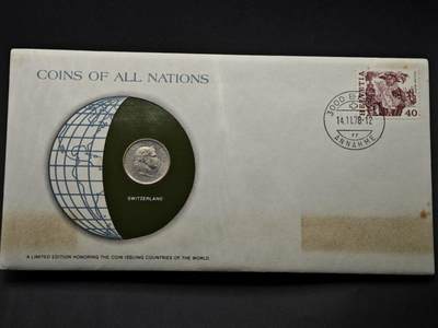 【淘币小摊】实时拍第八百三十三拍   散币场   满百包邮可预留二周 每周一统一发货   - 瑞士1976年20分邮币封