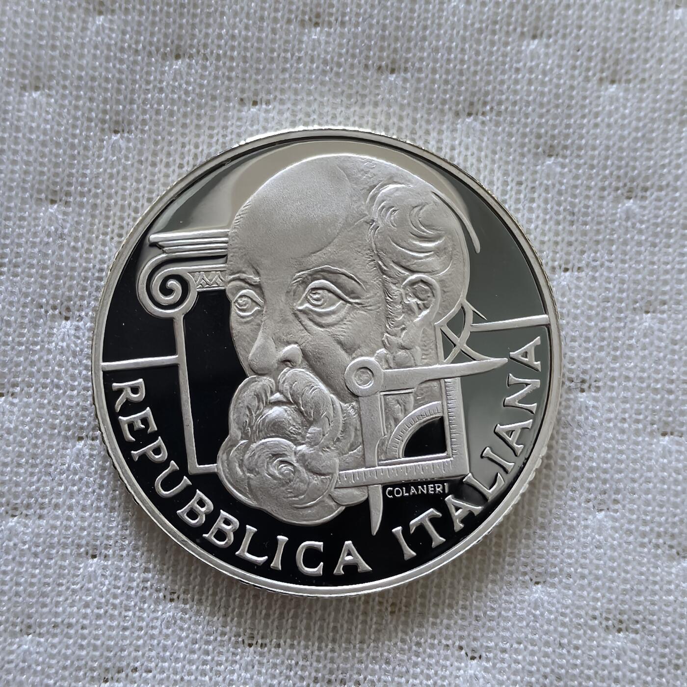 道一币馆币章第一百六十场 欧洲之星 意大利2008年建筑师帕拉迪奥诞辰500周年10欧元精制银币  22g 925S 21000