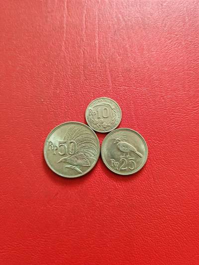 【云涧收藏】第八十四场 - 印度尼西亚1971年10、25、50卢比3枚