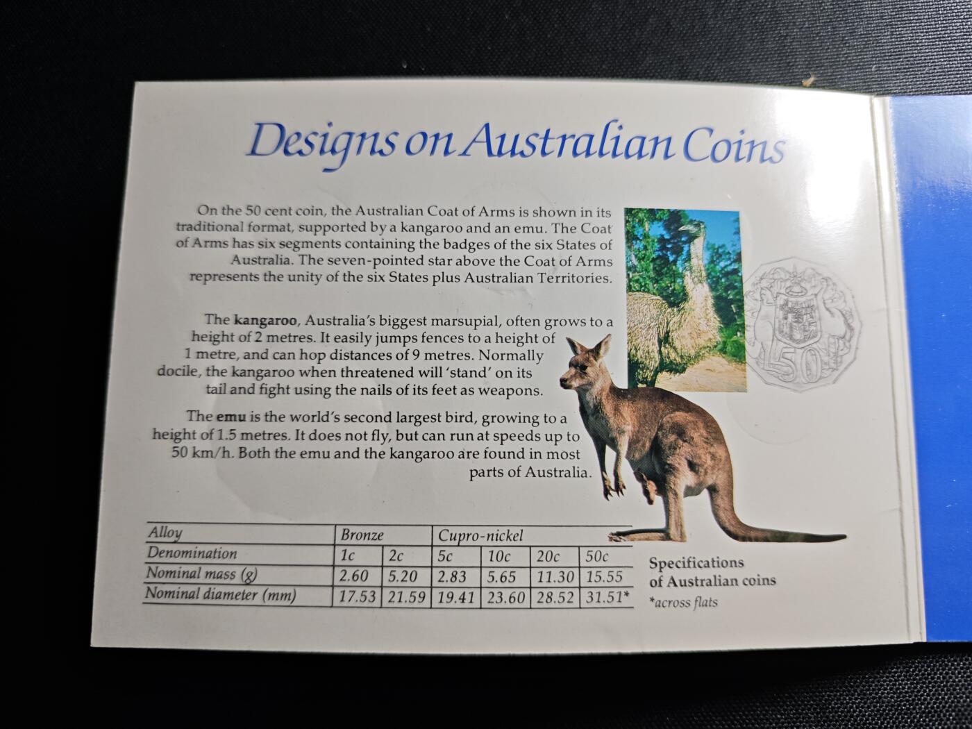 KK钱币收藏小铺 《套币 好品/批量散币专场》  2月预留时间 周末发货  1984澳大利亚大小面值清年一套