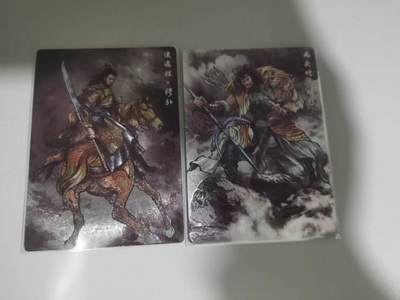 光影卡牌第27期，各家亲签，各家套卡，持续收拍品 - 张建东水浒，穆弘＋解珍，水墨粗闪限编