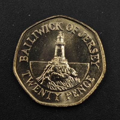 【淘币小摊】实时拍第八百三十三拍   散币场   满百包邮可预留二周 每周一统一发货   - 泽西岛1984年灯塔20便士镍币