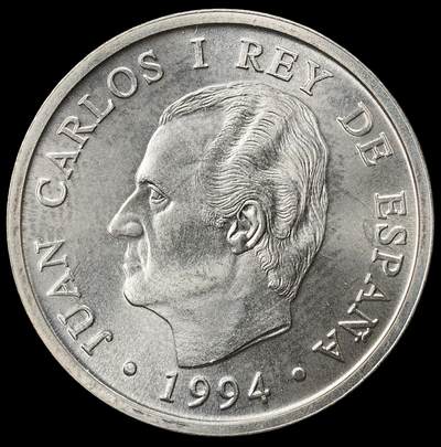 修遠堂世界钱币第九十八期 - 1994年西班牙 “国际货币基金组织与世界银行马德里会议” 2000 比塞塔纪念银币 18g，925银