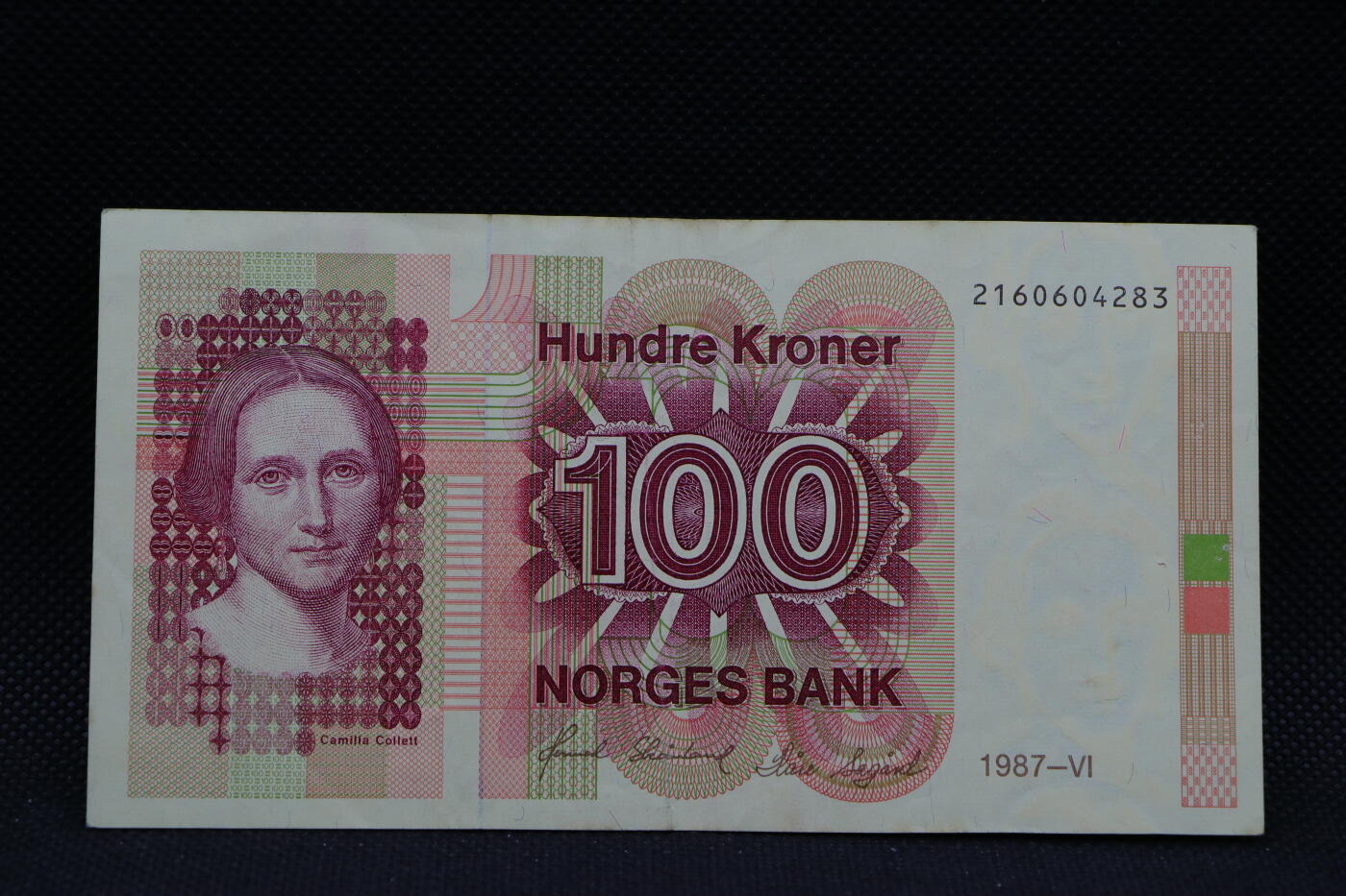 【淘币小摊】限时拍第八百三十四拍  纸币场  满百包邮可预留两周  周一统一发货   挪威1987年100克朗纸币【有折】
