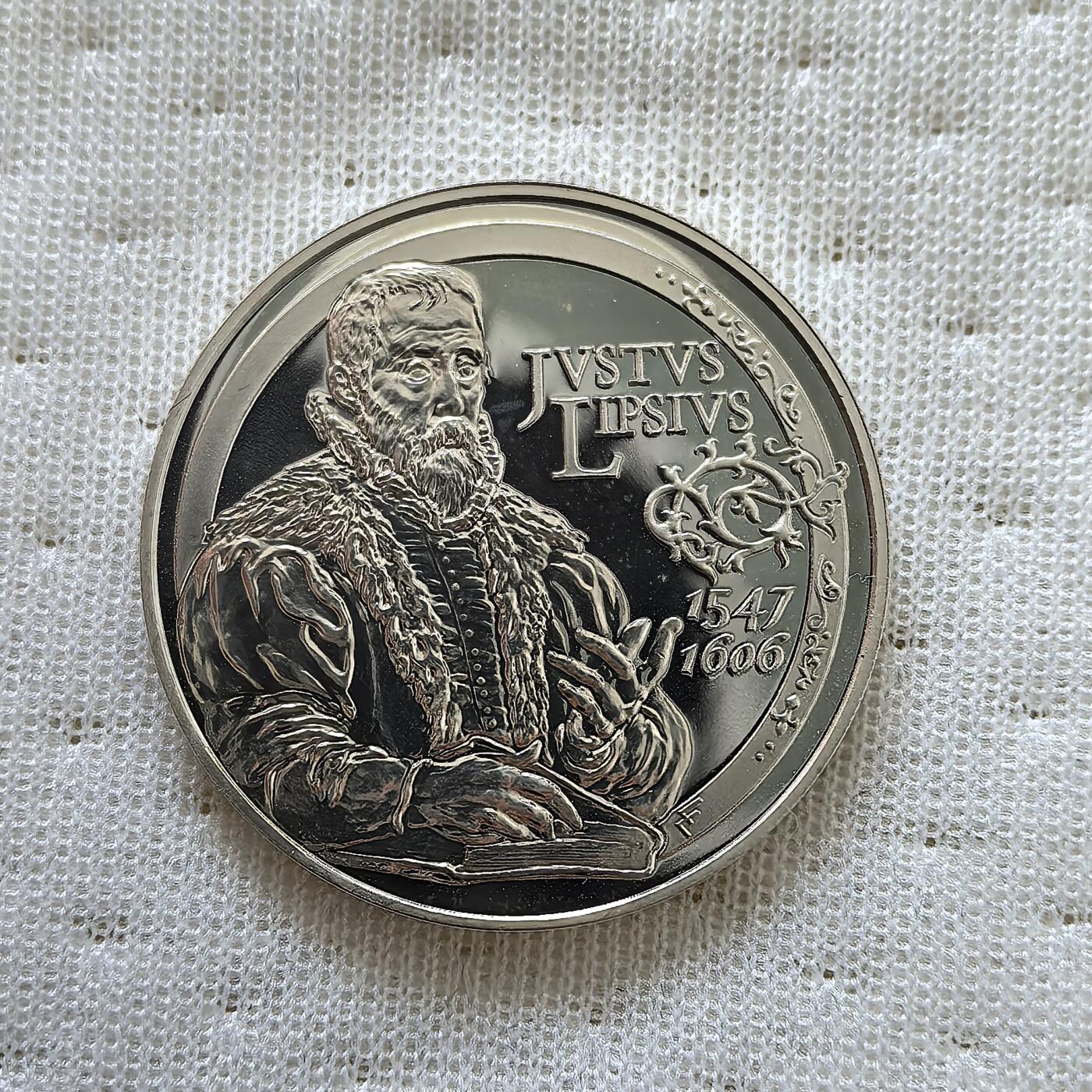 道一币馆币章第一百六十场 欧洲之星 比利时2006年语言学家尤斯图斯逝世400周年10欧元精制银币 18.75g 925S 50000