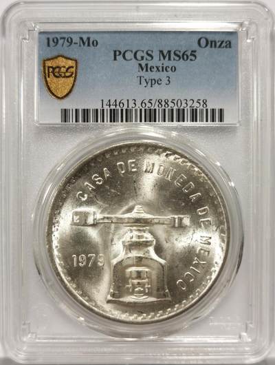 博洋堂世界钱币拍卖第153期（全场包邮） - PCGS MS65 墨西哥1979年天平铸币机一盎司大银币