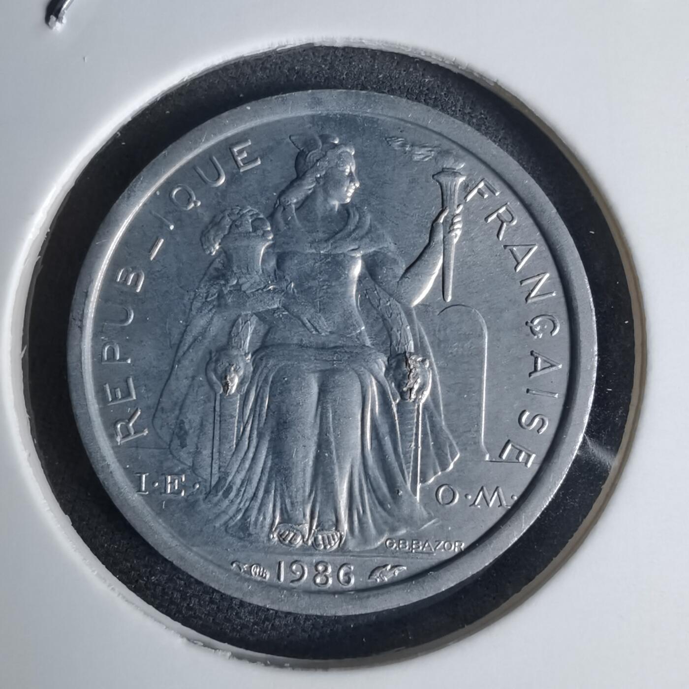 沼泽如烟--第941场 法属波利尼西亚1986年1法郎