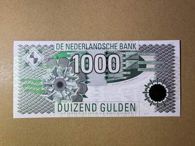 《艾美收藏》第225期-12.15周日外币精选场 - 荷兰1000盾 UNC 1994年 齿轮版 汇率人民币4000元