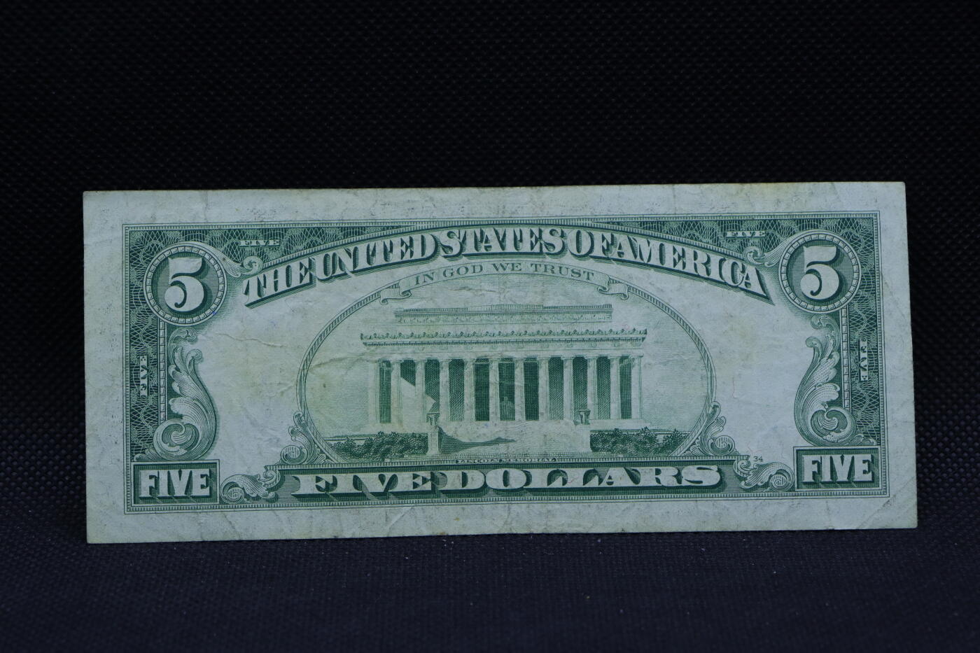 【淘币小摊】限时拍第八百三十四拍  纸币场  满百包邮可预留两周  周一统一发货    美国1985年5元纸币【有折】