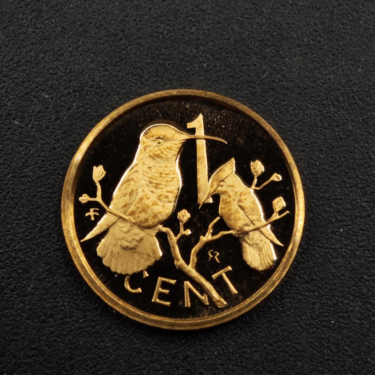 【淘币小摊】实时拍第八百三十三拍   散币场   满百包邮可预留二周 每周一统一发货   英属维尔京1973年蜂鸟1分精制铜币