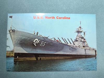 盛世勋华——号角文化勋章邮票专场拍卖第294期 - 美国冷战时期军舰专题明信片 北卡罗来纳号战列舰