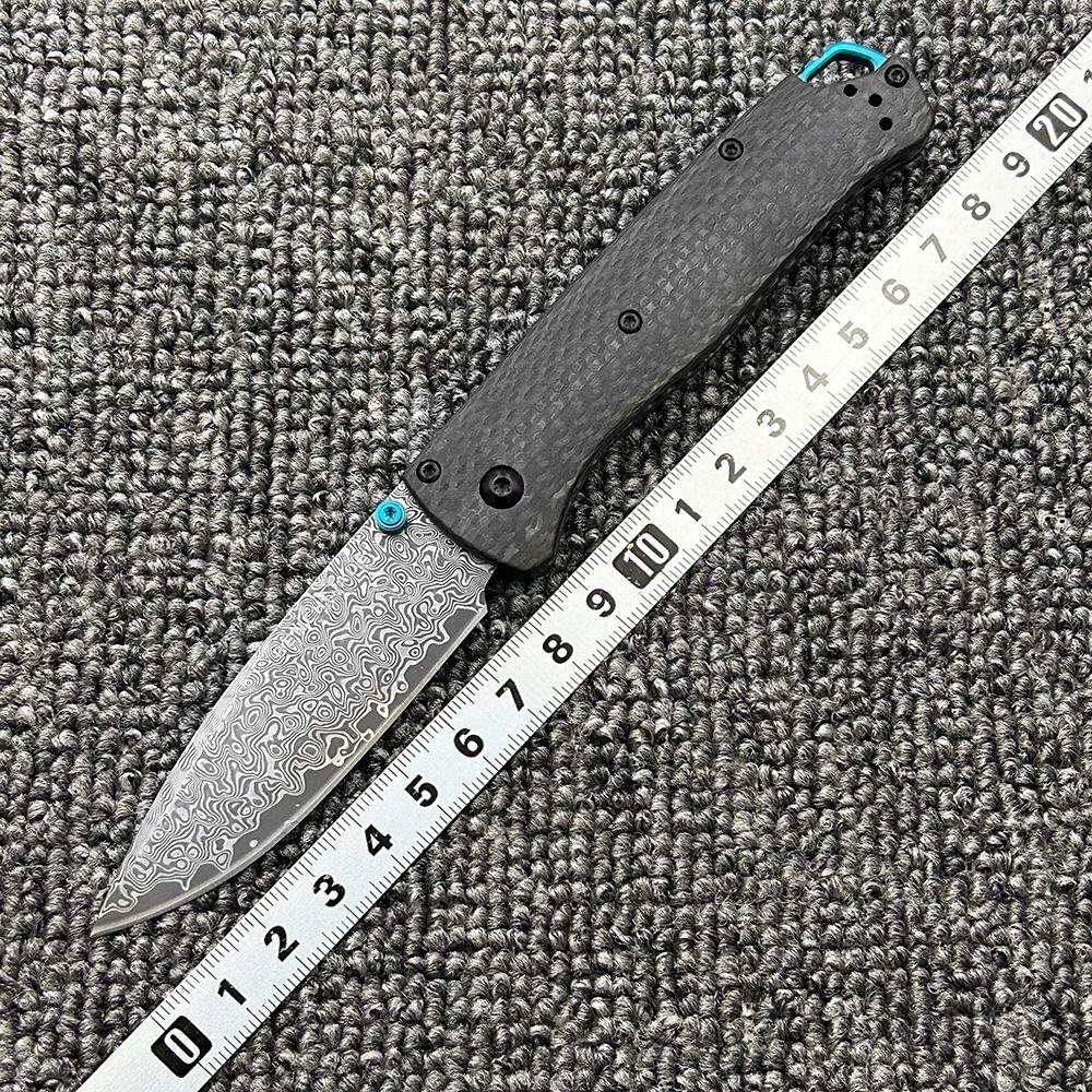 蝴蝶BM535-3碳纤维轴承大马士革刃折刀