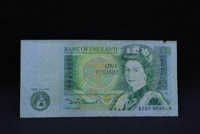 【淘币小摊】限时拍第八百三十四拍  纸币场  满百包邮可预留两周  周一统一发货  -    英国英格兰银行1镑纸币【有折】