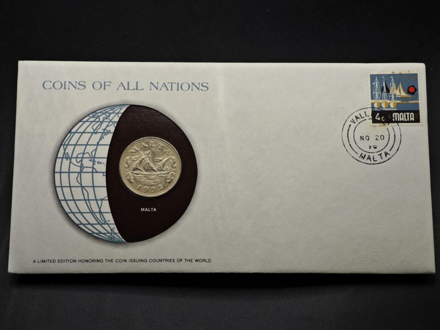 【淘币小摊】实时拍第八百三十三拍   散币场   满百包邮可预留二周 每周一统一发货   马耳他1972年10分邮币封