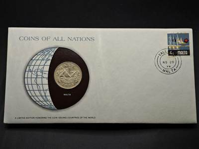 【淘币小摊】实时拍第八百三十三拍   散币场   满百包邮可预留二周 每周一统一发货   - 马耳他1972年10分邮币封