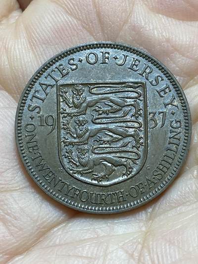 2025年第一百三十八场(总第一百六十四场）外国好品散币场(免佣金) - 好品–英属泽西岛🇯🇪1937年1/12先令(乔治六世加冕年，首发年)