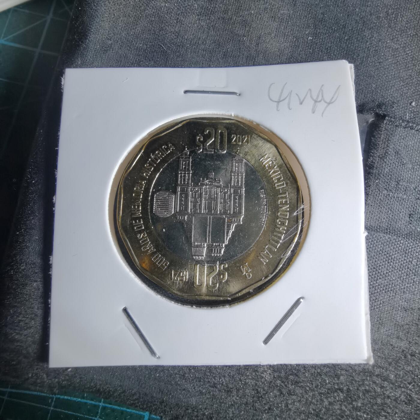 沼泽如烟--第941场 墨西哥2021年20比索纪念币