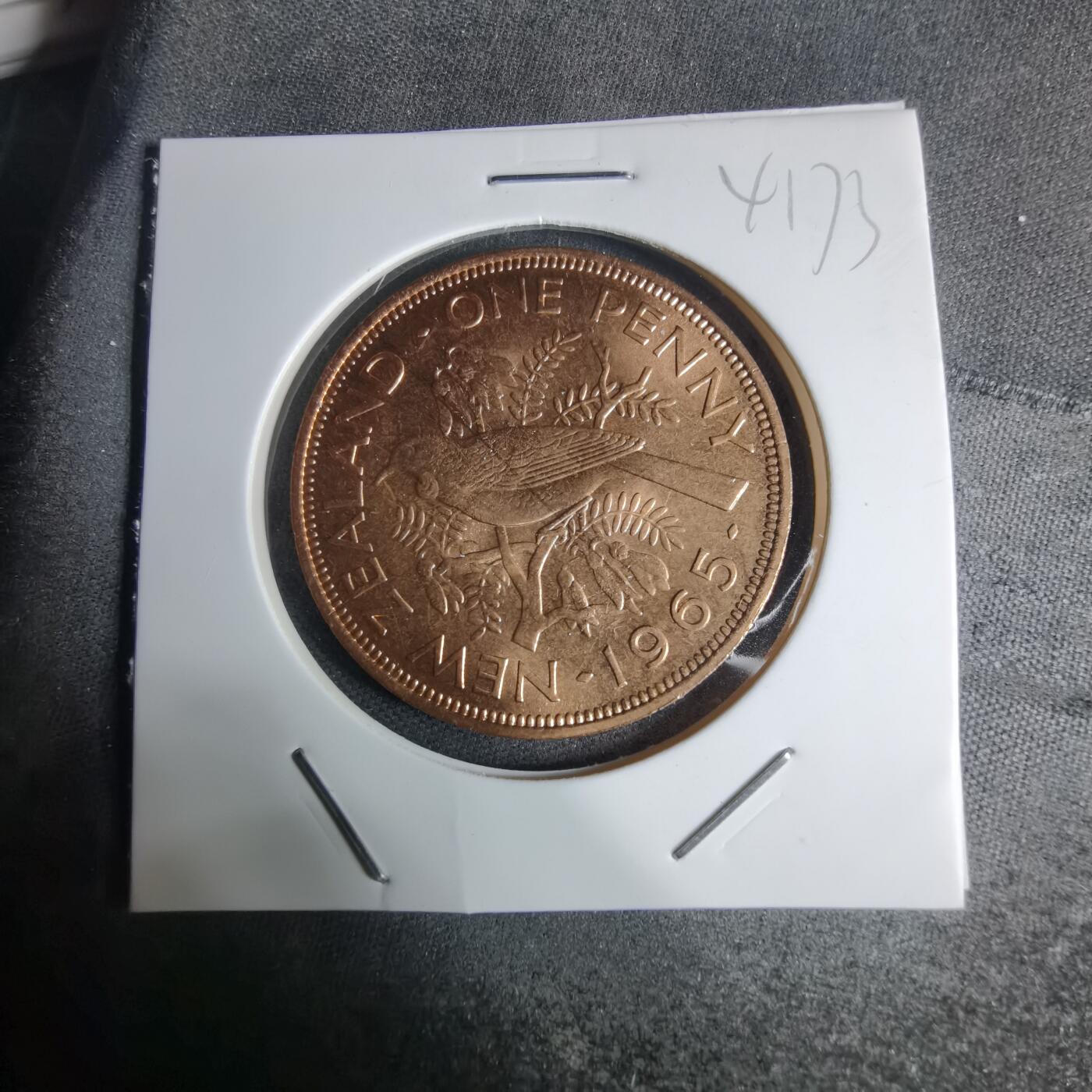 沼泽如烟--第941场 新西兰1965年1便士