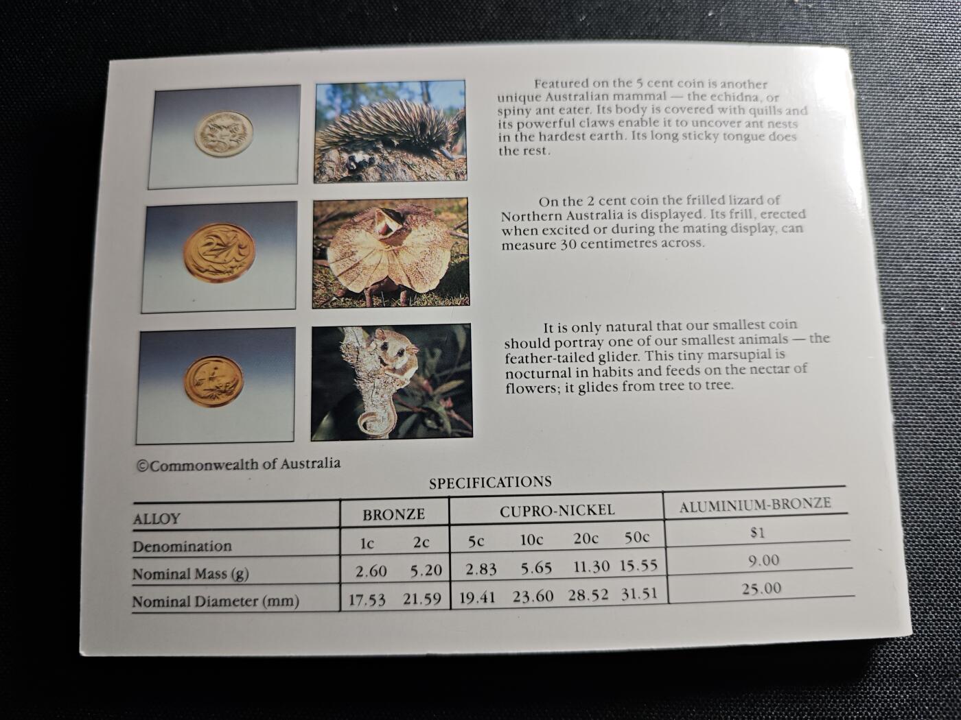 KK钱币收藏小铺 《套币 好品/批量散币专场》  2月预留时间 周末发货  1986澳大利亚大小面值清年一套