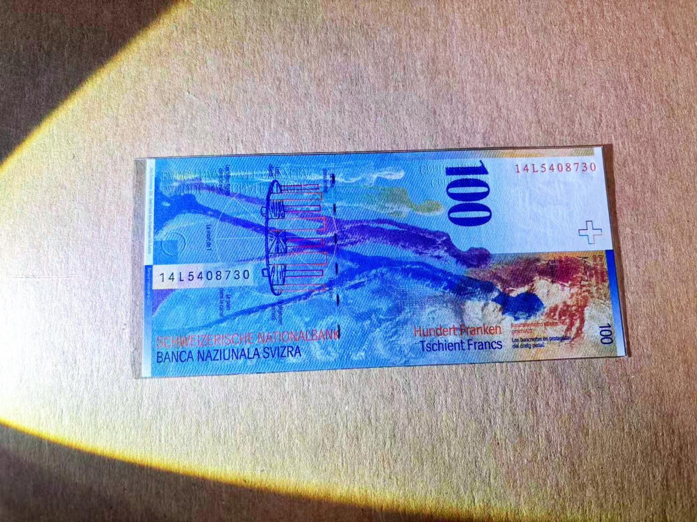 【Blue Auction】世界纸币精拍第765期——18级TOP拍卖/信誉/品质/专业/高效💫 瑞士 2014年100法郎 全新UNC