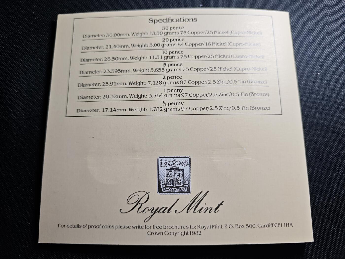 KK钱币收藏小铺 《套币 好品/批量散币专场》  2月预留时间 周末发货  1982英国大小面值清年一套