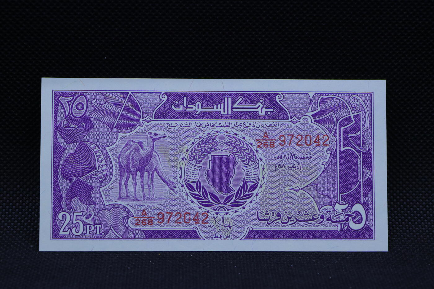 【淘币小摊】限时拍第八百三十四拍  纸币场  满百包邮可预留两周  周一统一发货    苏丹25皮阿斯特纸币