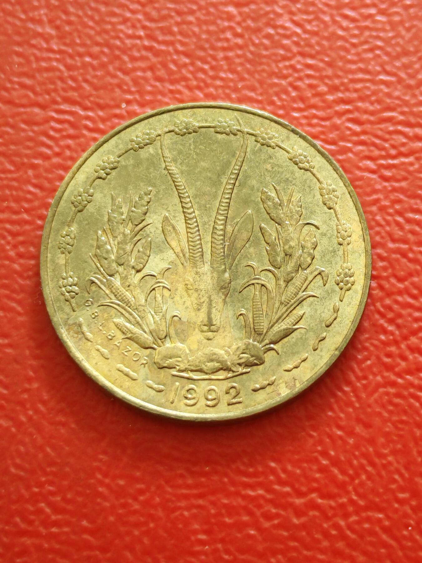 【云涧收藏】第八十四场 西非1992年5法朗