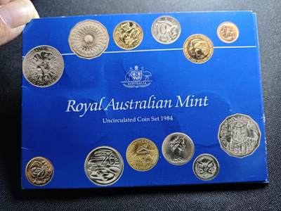 KK钱币收藏小铺 《套币 好品/批量散币专场》  2月预留时间 周末发货 -  1984澳大利亚大小面值清年一套