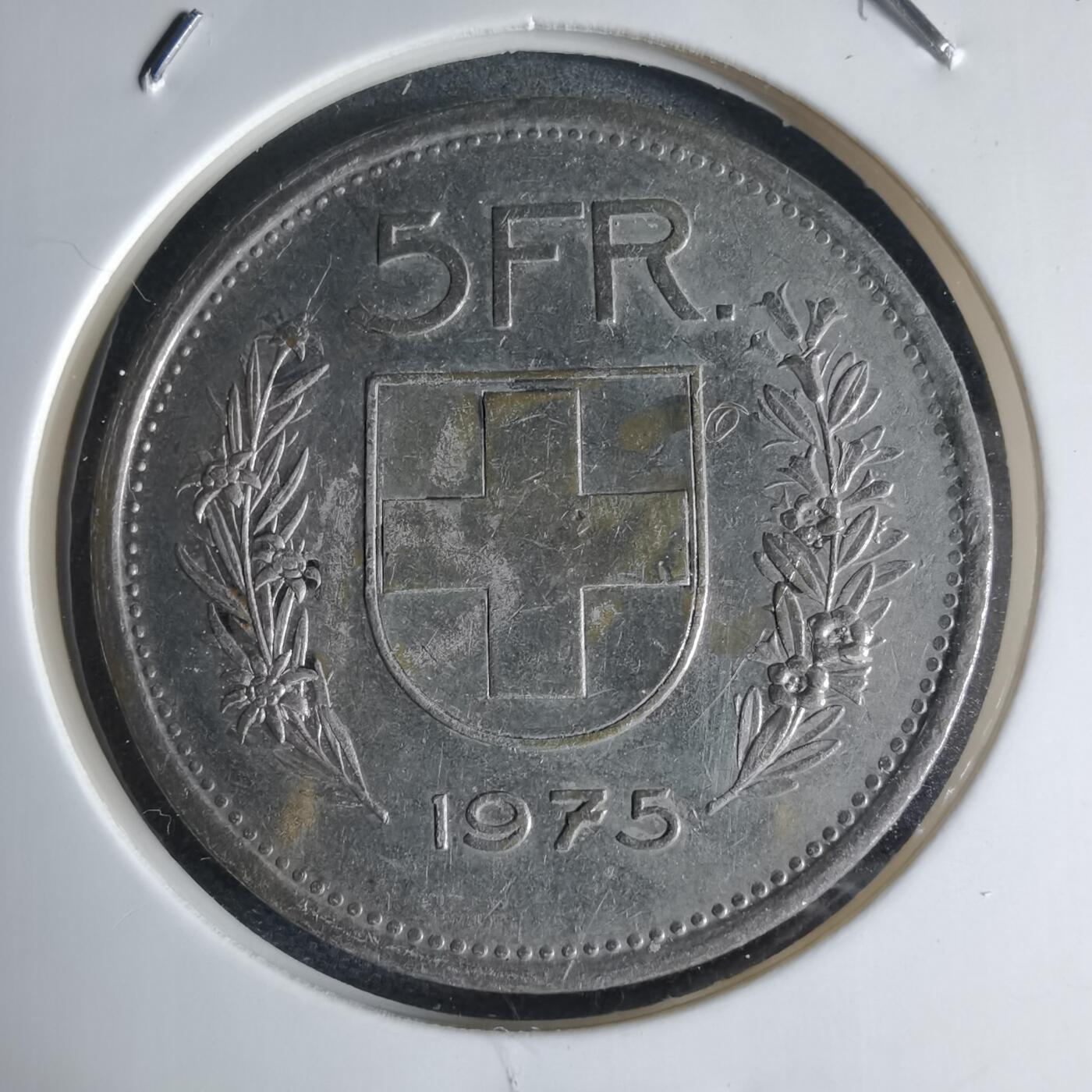 沼泽如烟--第941场 瑞士1975年5法郎
