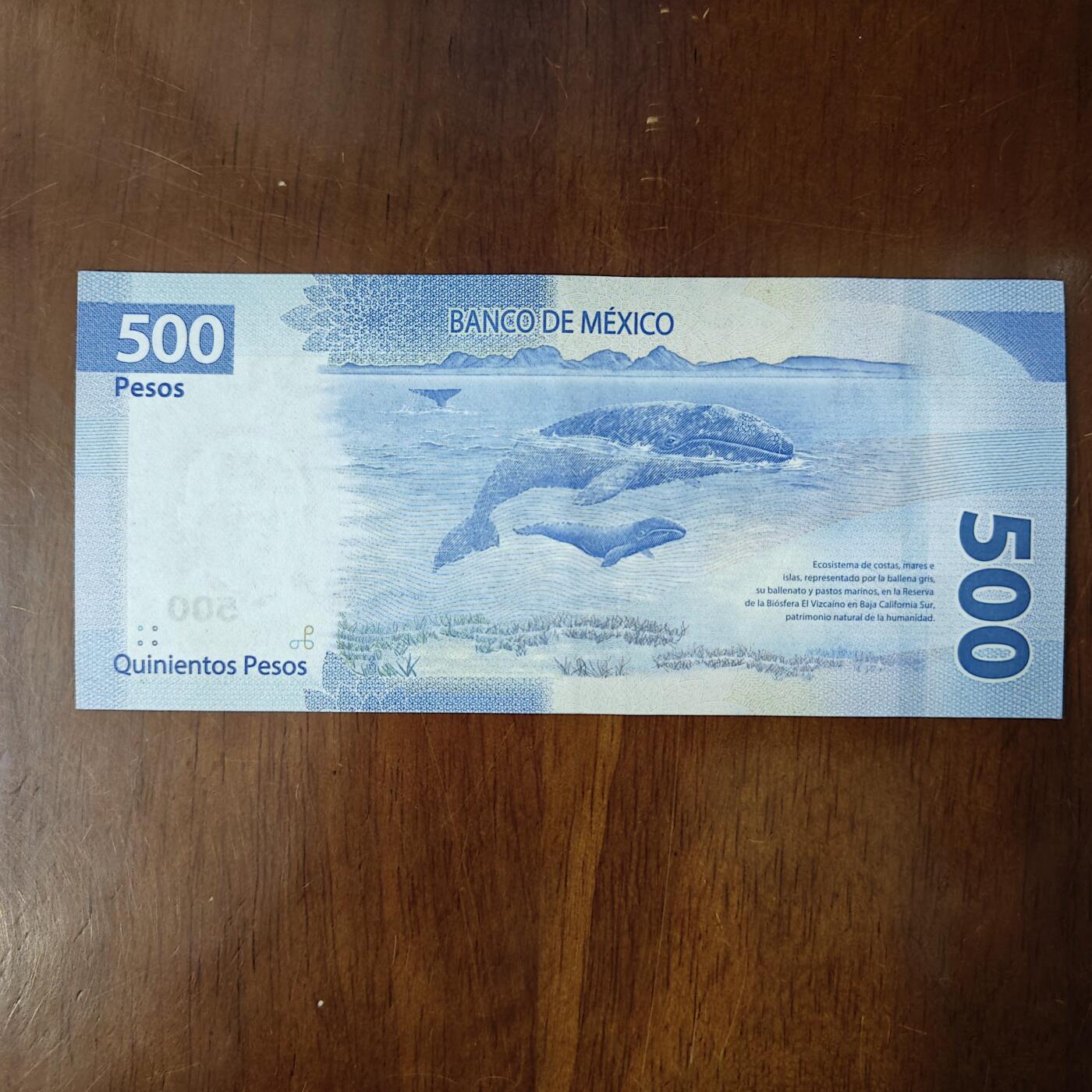 墨西哥500比索纸币 2018年美洲钱币流通好品原票原图片