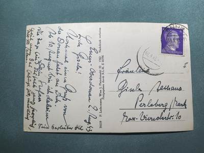 盛世勋华——号角文化勋章邮票专场拍卖第294期 - 德国（1939）1943年实寄明信片 奥地利上多瑙因斯景色 贴小胡子邮票