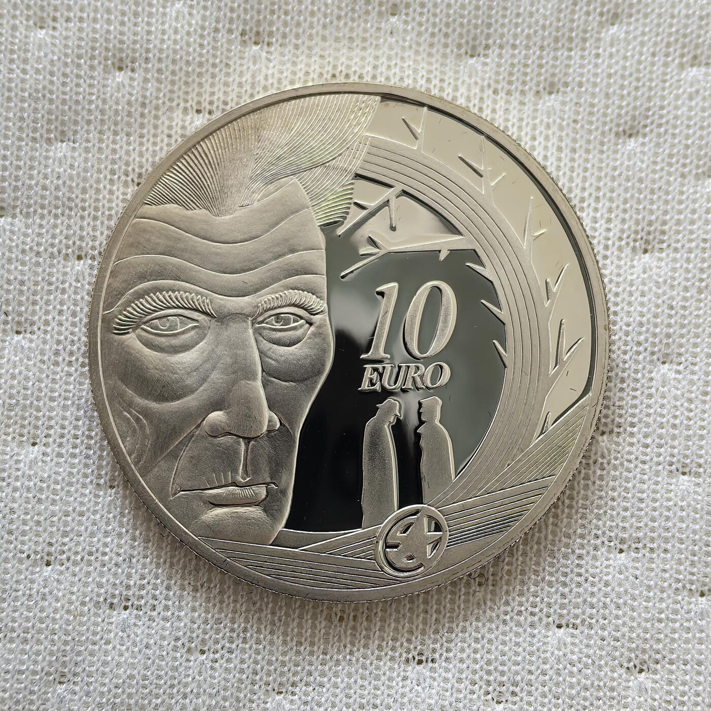 道一币馆币章第一百六十场 欧洲之星 爱尔兰2006年剧作家塞缪尔·贝克特诞辰百年10欧元精制银币 28.28g 925S 35000