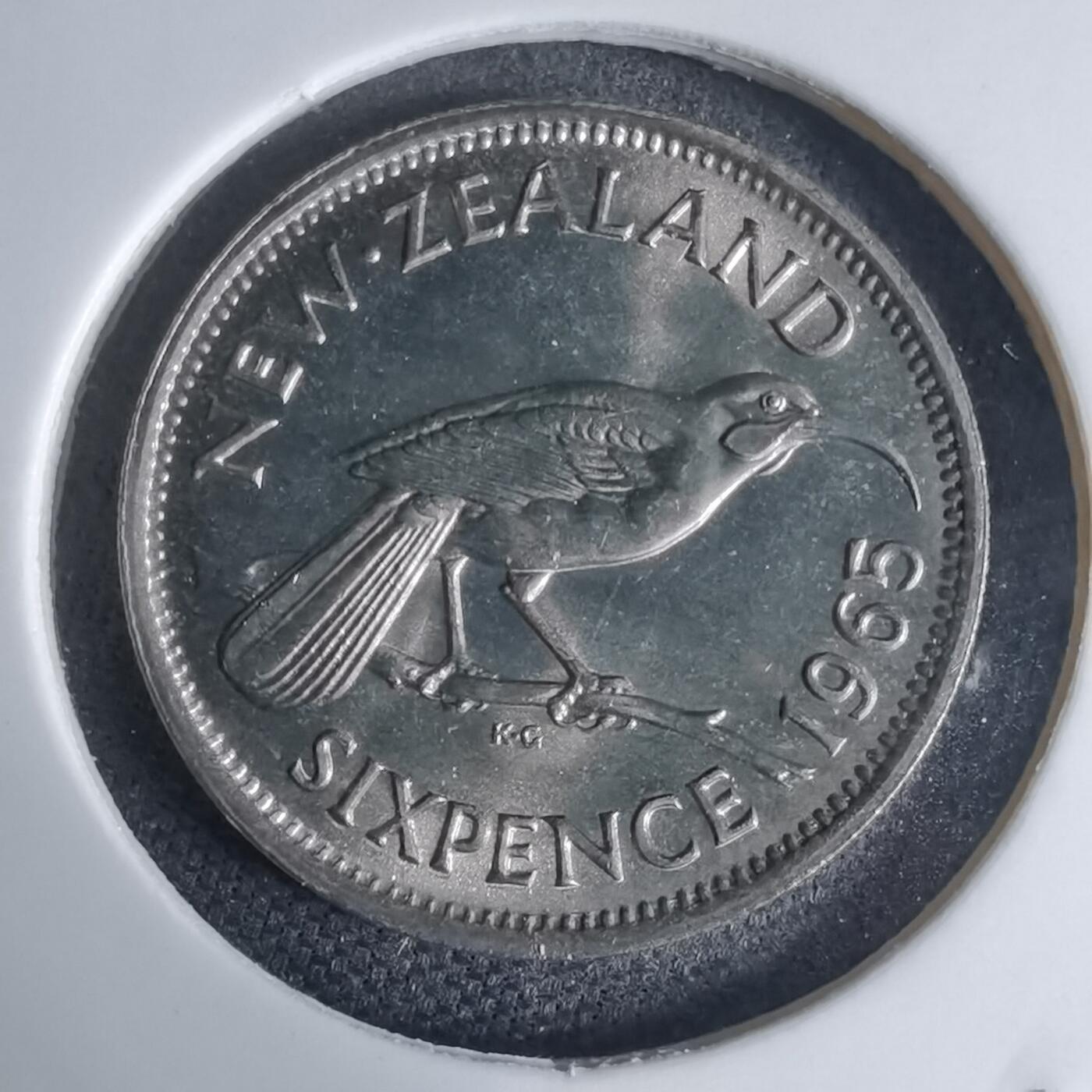 沼泽如烟--第941场 新西兰1965年6便士