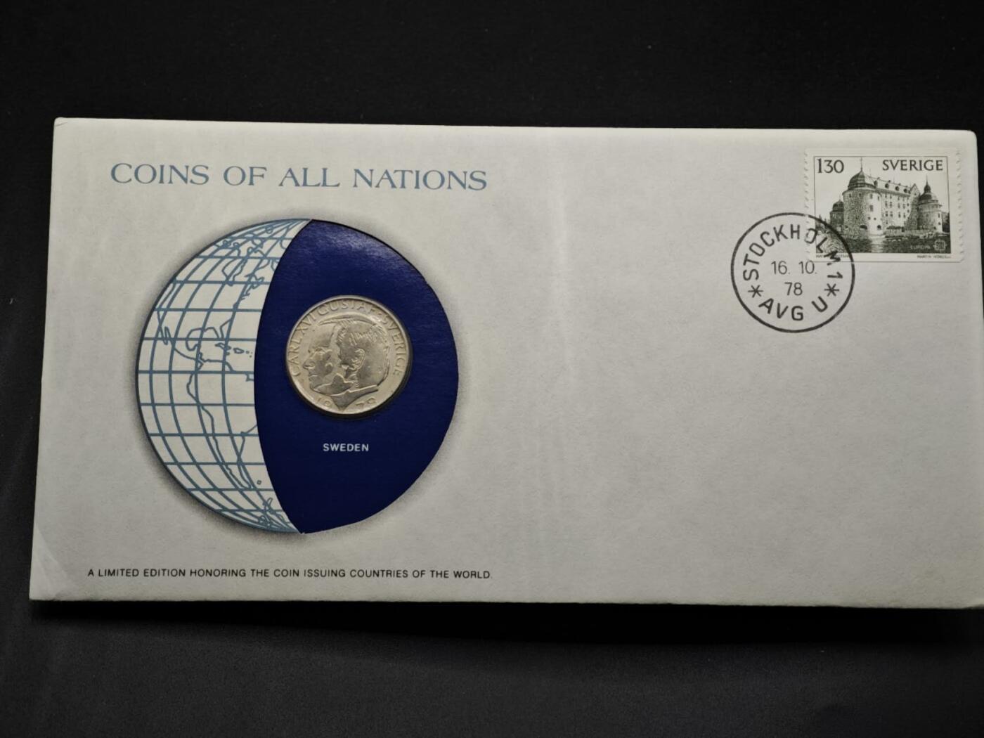 【淘币小摊】实时拍第八百三十三拍   散币场   满百包邮可预留二周 每周一统一发货   瑞典1978年1克朗邮币封