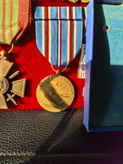 大明五军都督25年末场次，无佣金 - 美国二战太平洋奖章，原盒，带略