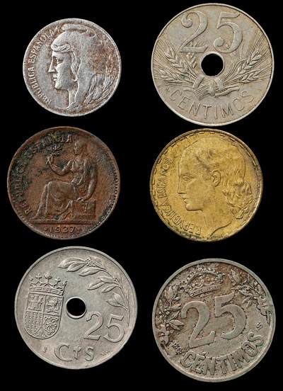 修遠堂世界钱币第九十八期 - 西班牙旧钱币一组