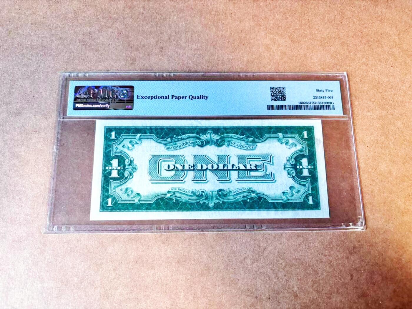 【Blue Auction】世界纸币精拍第765期——18级TOP拍卖/信誉/品质/专业/高效💫 美国 1928B 1美金 银币券 PMG65EPQ 