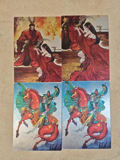 夜之极第三十七期 （12月20日周六晚9点截拍，欢迎竞拍） - 卡德曼 吕布与貂蝉+关羽一对 镜面