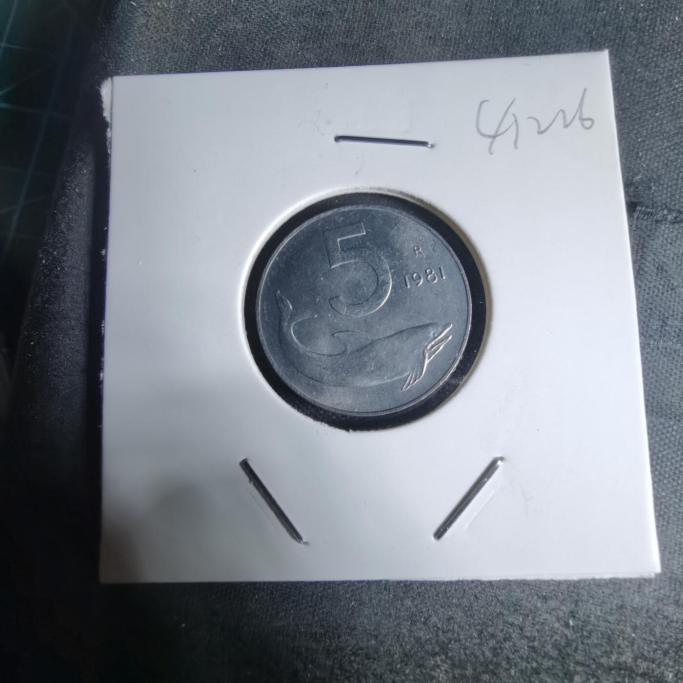 沼泽如烟--第941场 意大利1981年5里拉