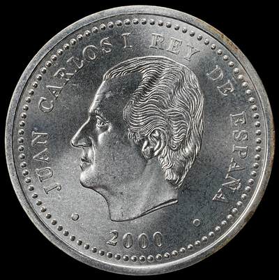 修遠堂世界钱币第九十八期 - 2000年西班牙-神圣罗马帝国皇帝、西班牙国王卡洛斯五世（1500-1558）诞辰500周年2000比塞塔纪念银币 18g，925银