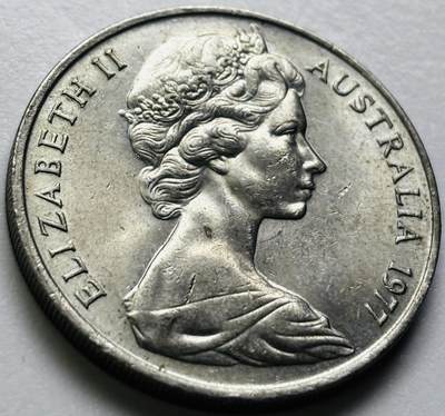 文馨钱币收藏第 286 场，圣诞节专场【 长期接收代拍品低至 0 佣金】 - 原光好品1977 年澳大利亚鸭嘴兽 20 分