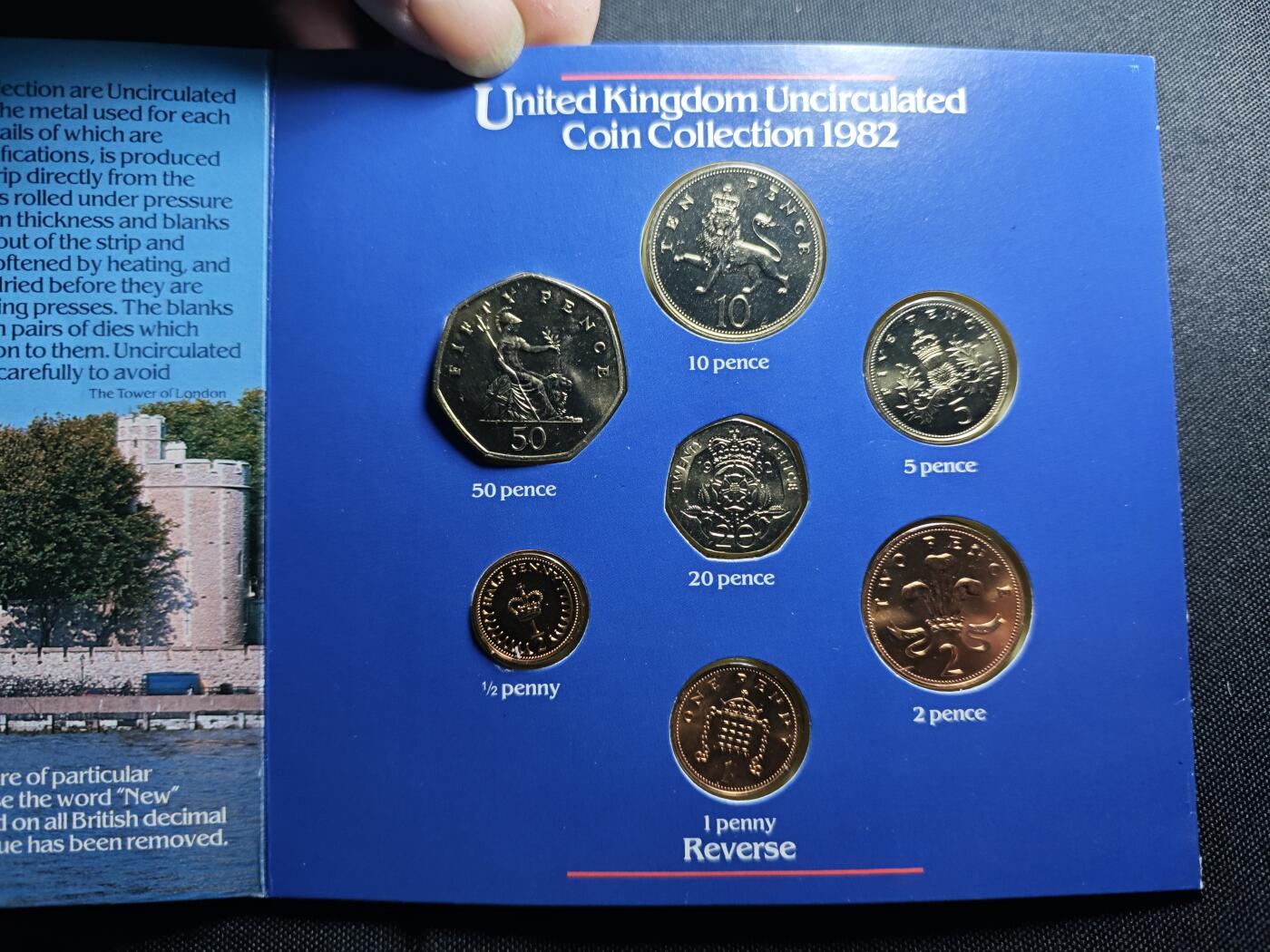 KK钱币收藏小铺 《套币 好品/批量散币专场》  2月预留时间 周末发货  1982英国大小面值清年一套