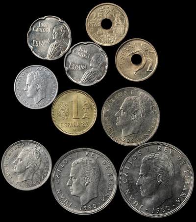 修遠堂世界钱币第九十八期 - 西班牙现代纪念币一组 未流通